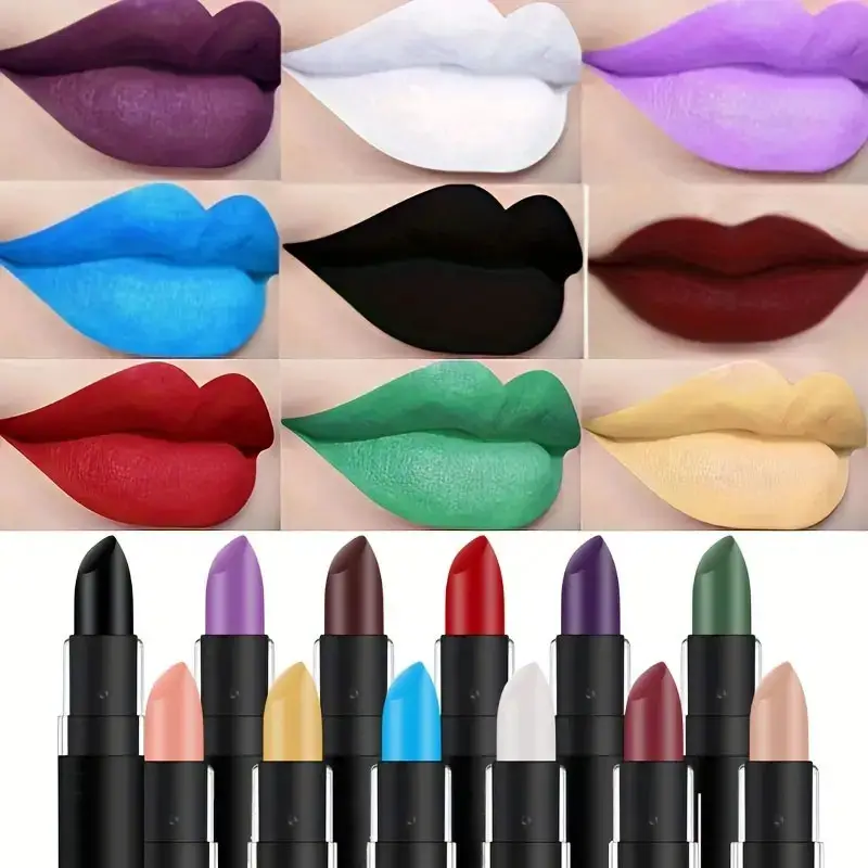 Custom Lipstick Oem Cosmetics Manufacturers High Quality Multi-color Waterproof Matte Lipstick Private Label