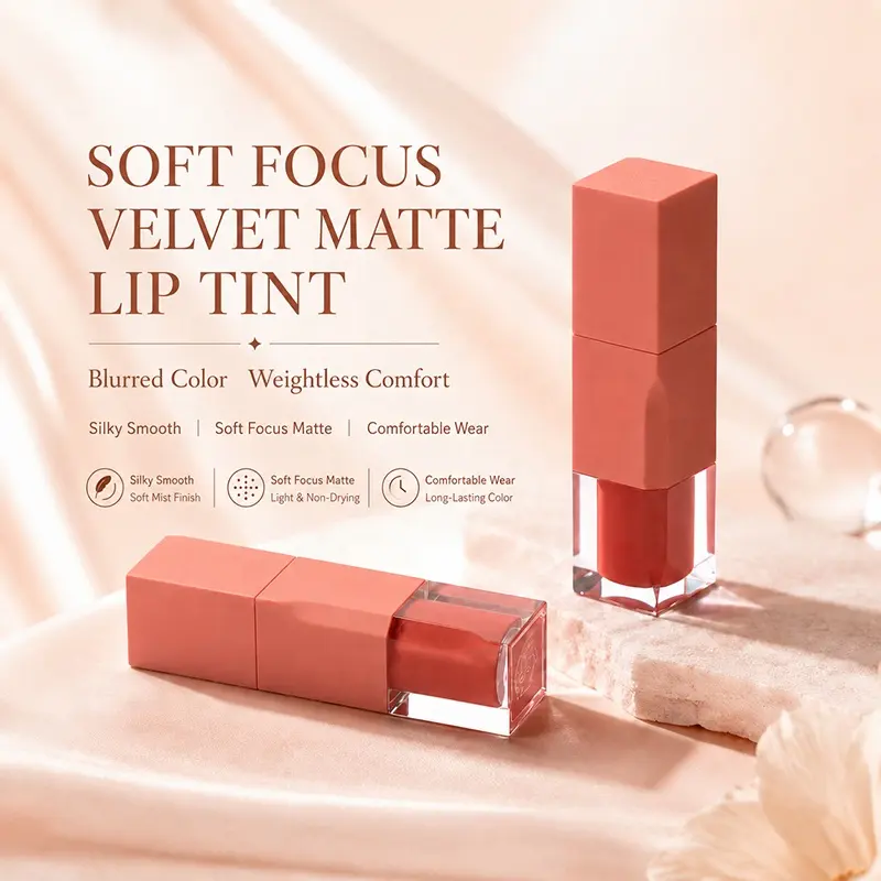 Custom Lip Gloss OEM Cosmetics Manufacturer Brand Contract Factory Waterproof High-end Velvet Matte Lip Glaze Private Label