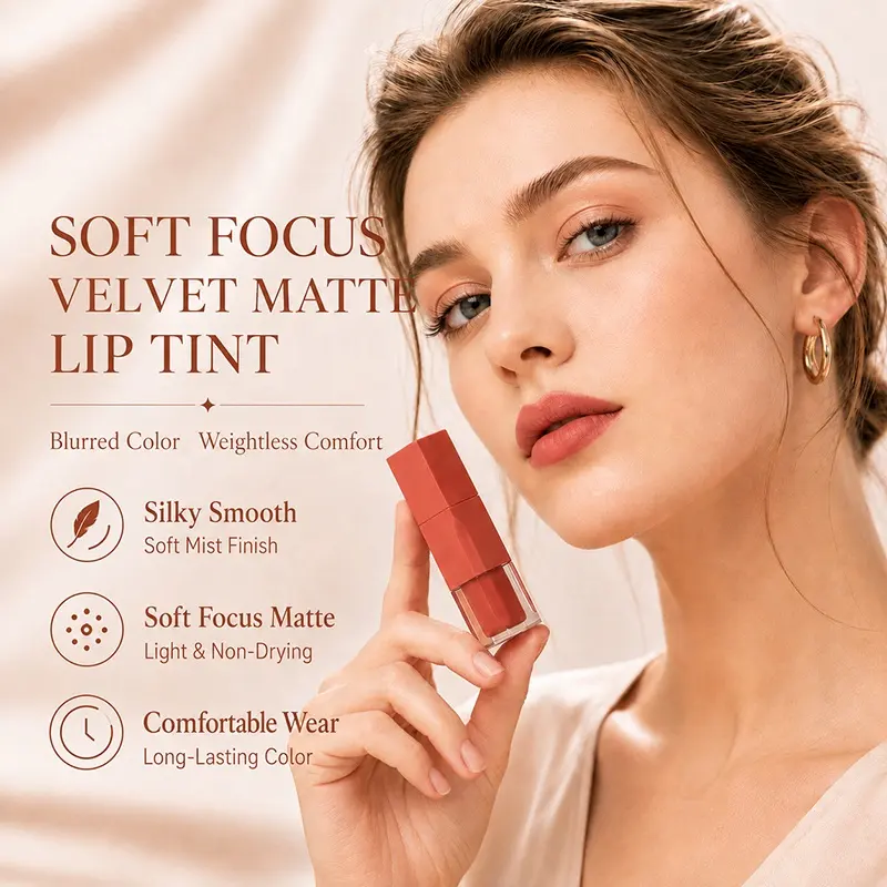 Custom Lip Gloss OEM Cosmetics Manufacturer Brand Contract Factory Waterproof High-end Velvet Matte Lip Glaze Private Label