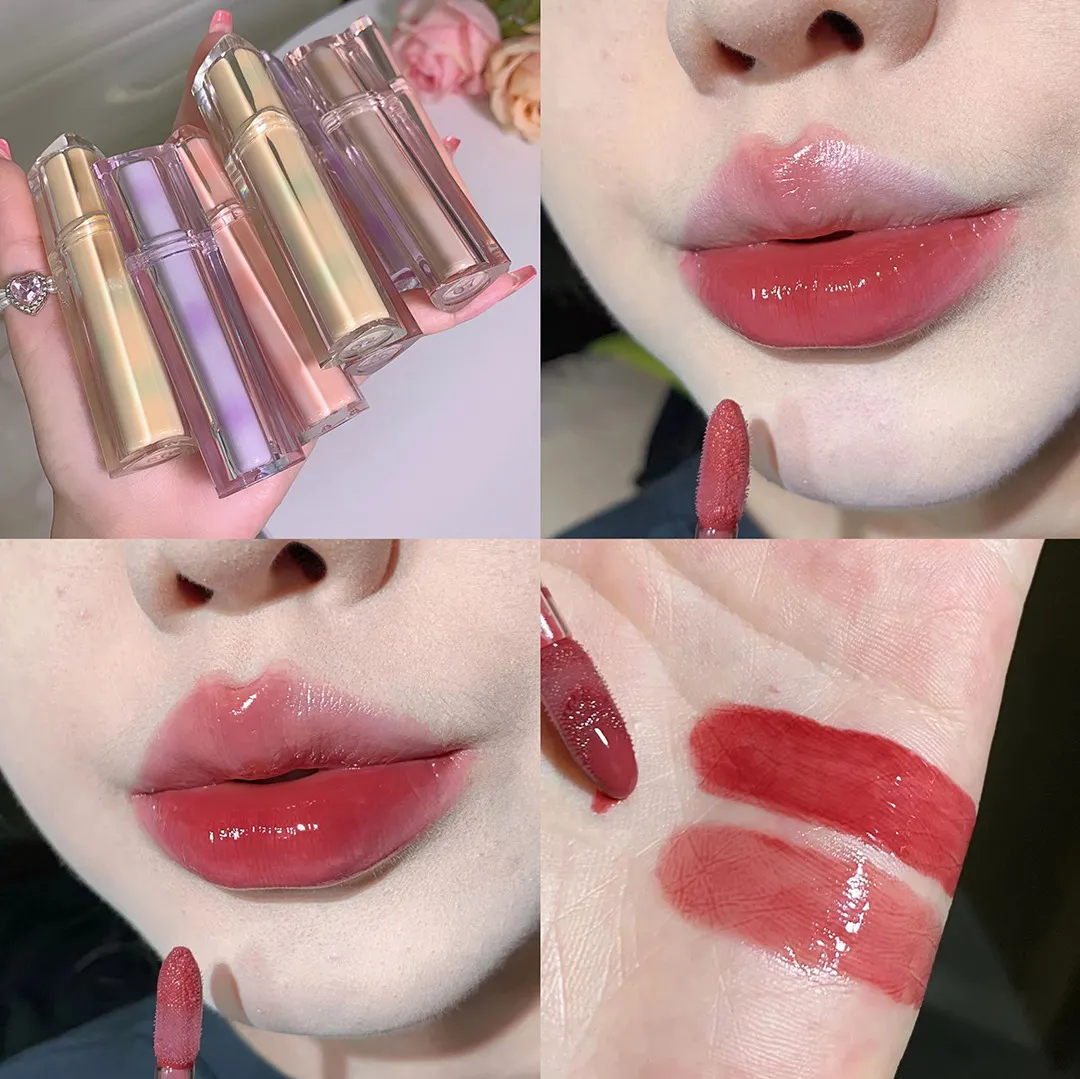 Custom OEM Liquid Lip Gloss Lip Glaze Waterproof Long-lasting Moisturizing Chemical Formula Red Private Label 5 Colors MSDS