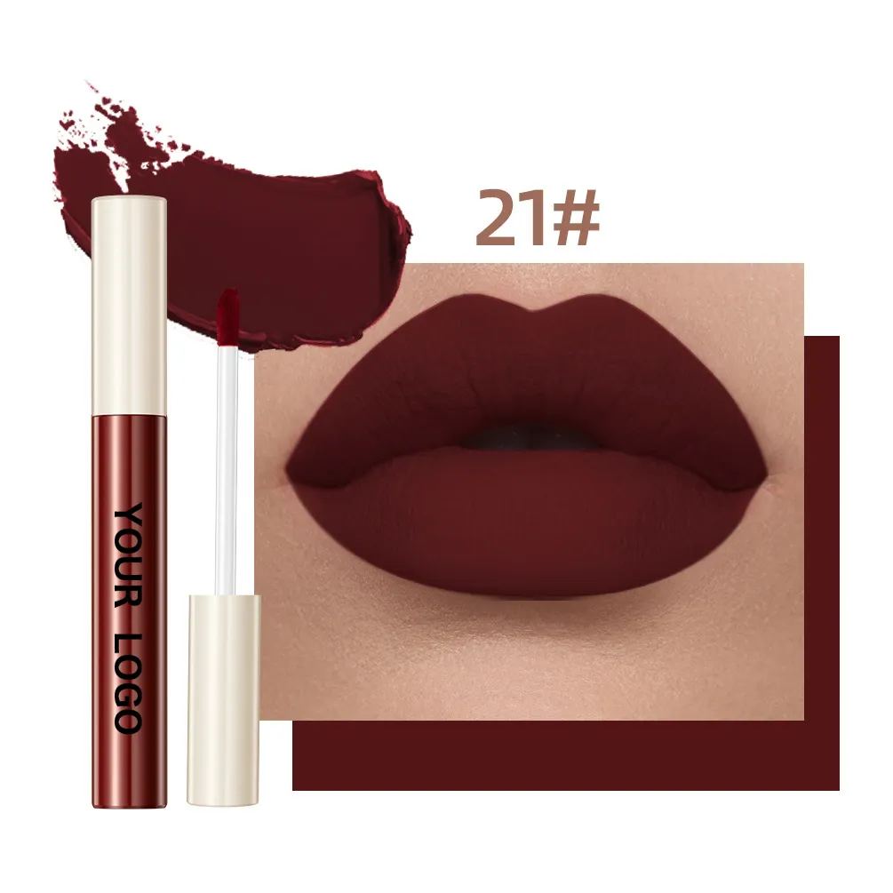 Custom Lip Gloss Oem Makeup Manufacturers Odm 24 Colors Lip Glaze Waterproof Matte Lip Gloss Private Label