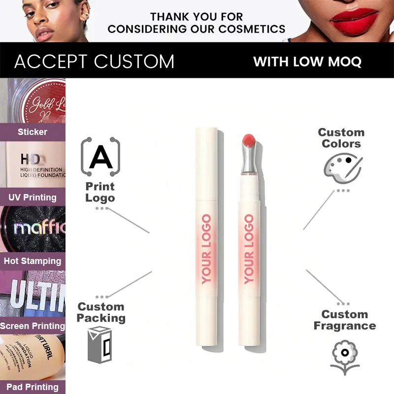Private Label High Pigment Plumping Customized Logo Long Lasting Hot Selling Nourishing Liquid Mineral Lip Gloss