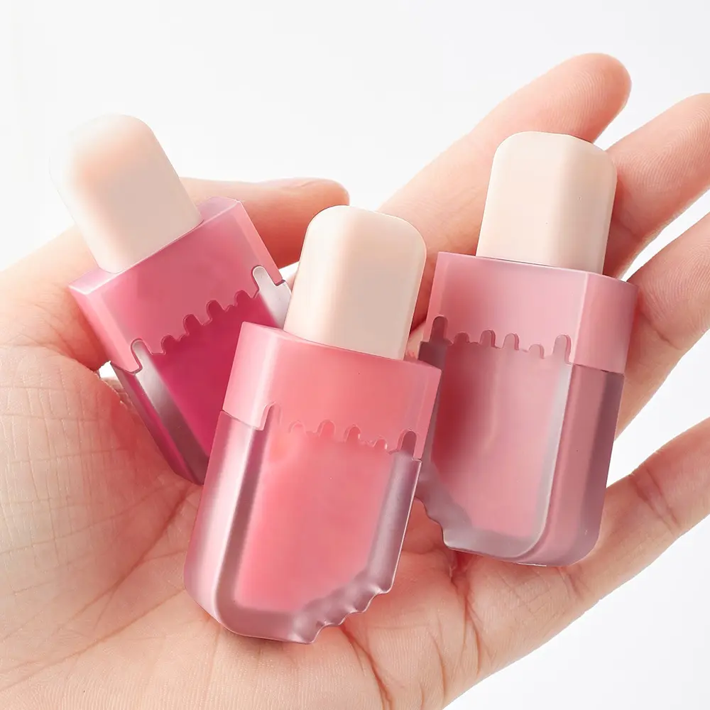 Hot Sale High Quality ice cream Lip Moisturizing Plump Glaze Mirror Makeup Glossy Lip Gloss