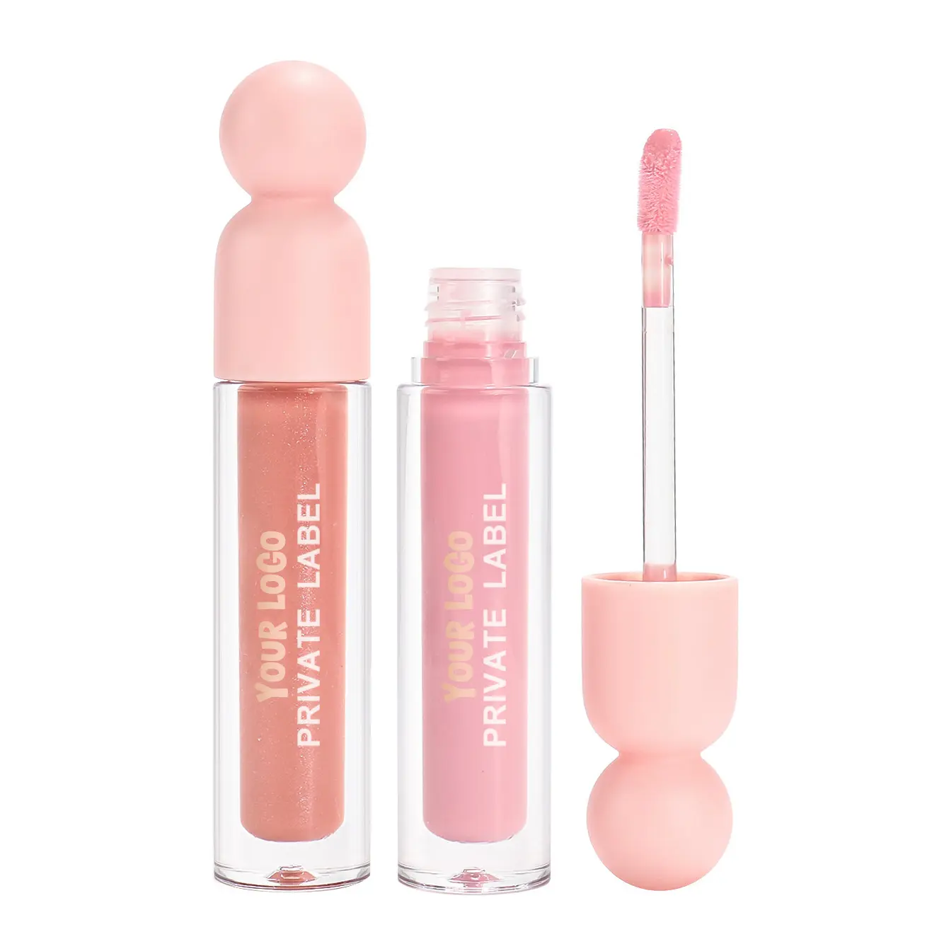 Luxury Custom Logo Matte Pink Waterproof Moisturizing High Pigment Lipgloss Plumper Lip Glaze