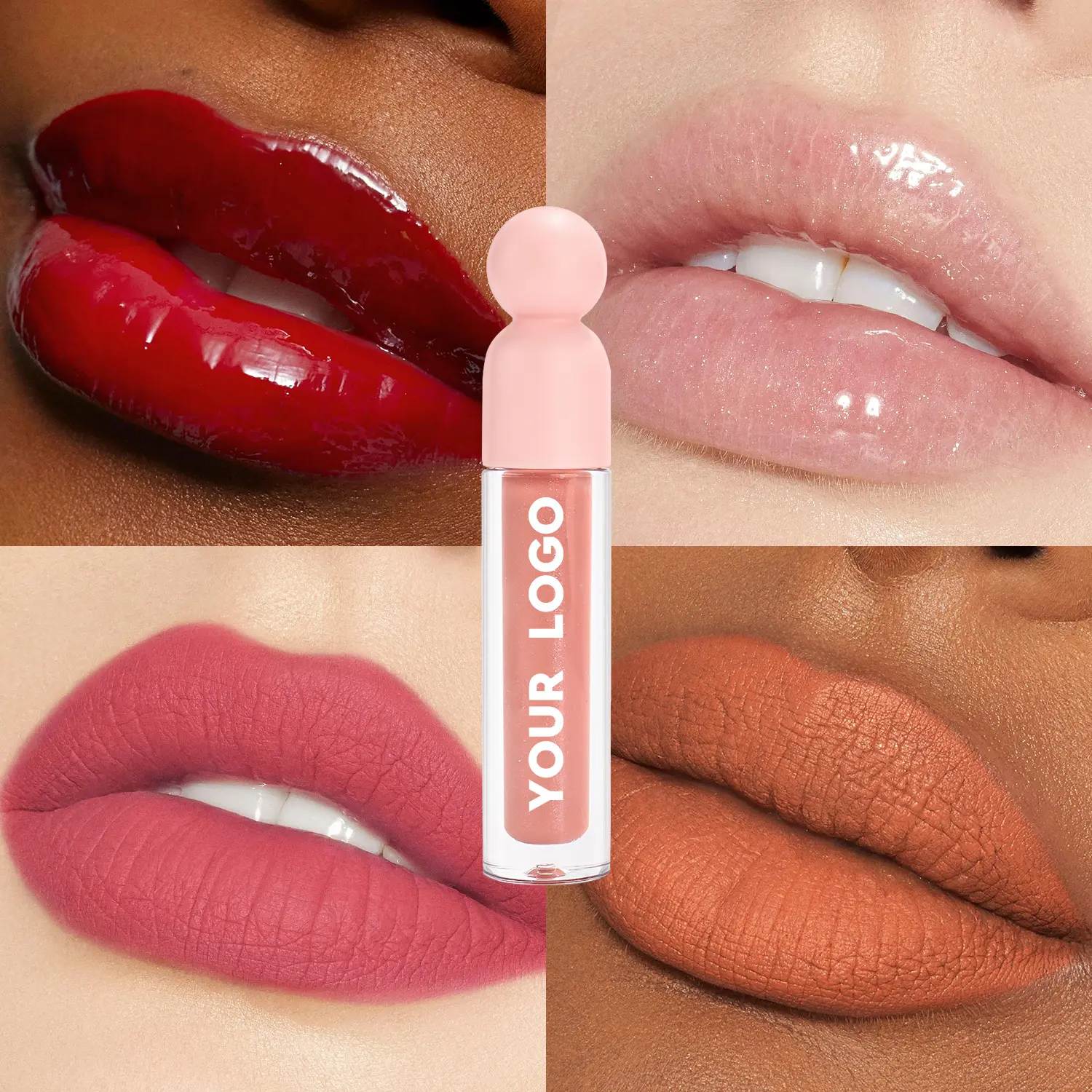 Luxury Custom Logo Matte Pink Waterproof Moisturizing High Pigment Lipgloss Plumper Lip Glaze