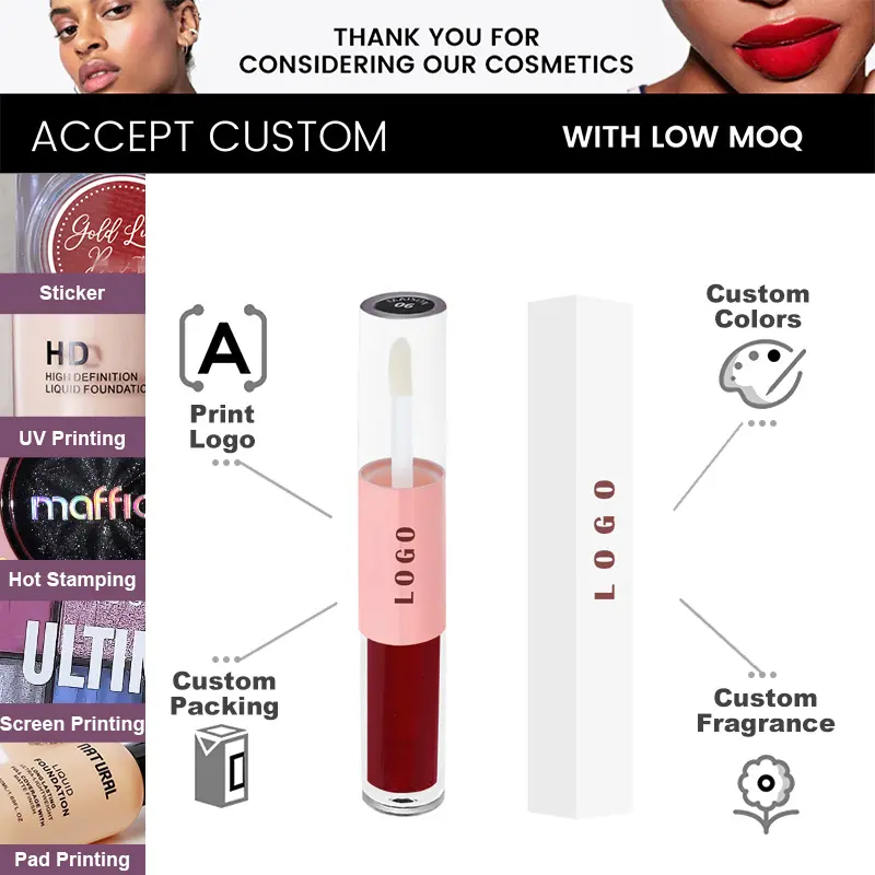 Matte Lip Stain Peel Off Matte Highpigment Moisturizing Finish Long Lasting 2 in 1 Lip Oil Gloss