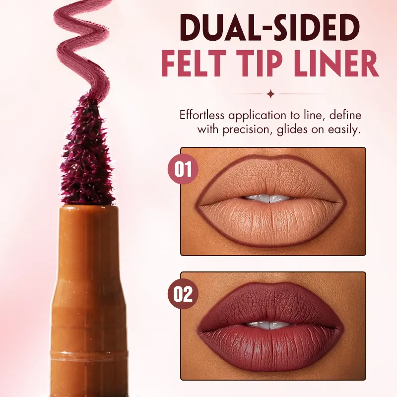 Private Label CustomWaterproof Long Lasting High Pigment Matte Lip Gloss Contour Stain Lip Liner Pencil