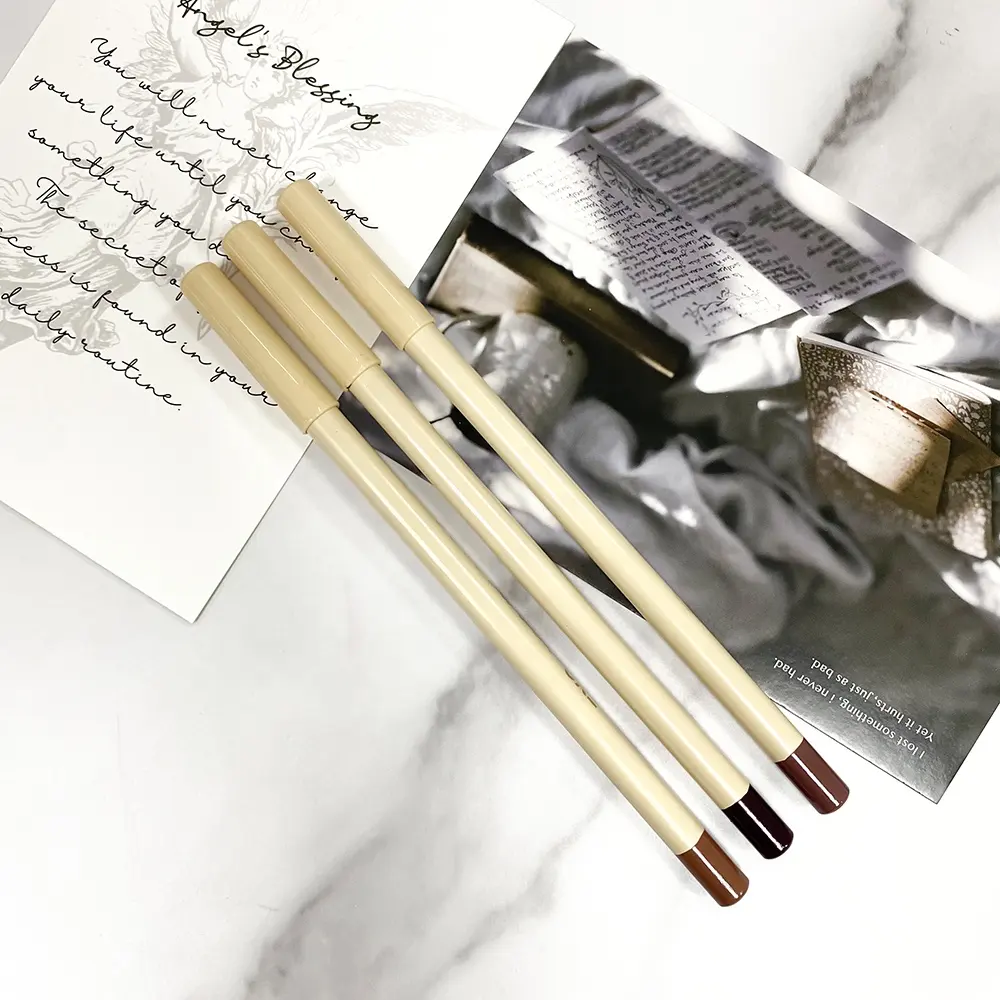 3-Color Mineral Lip Liner Pencil Matte High Pigmented Smooth Makeup Tool Long Lasting Waterproof Cosmetics