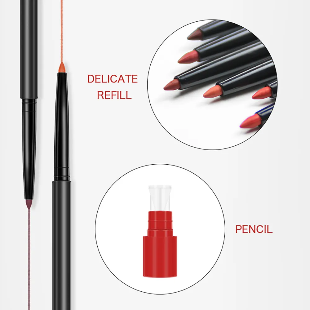 OEM Custom Lip Liner Pencil Fashionable Waterproof Moisturizing Matte Lipstick with Private Labels