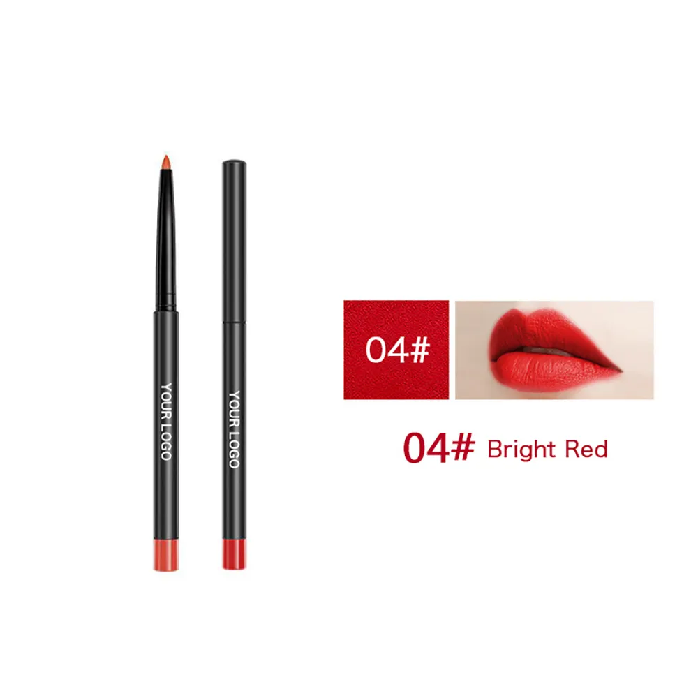 OEM Custom Lip Liner Pencil Fashionable Waterproof Moisturizing Matte Lipstick with Private Labels