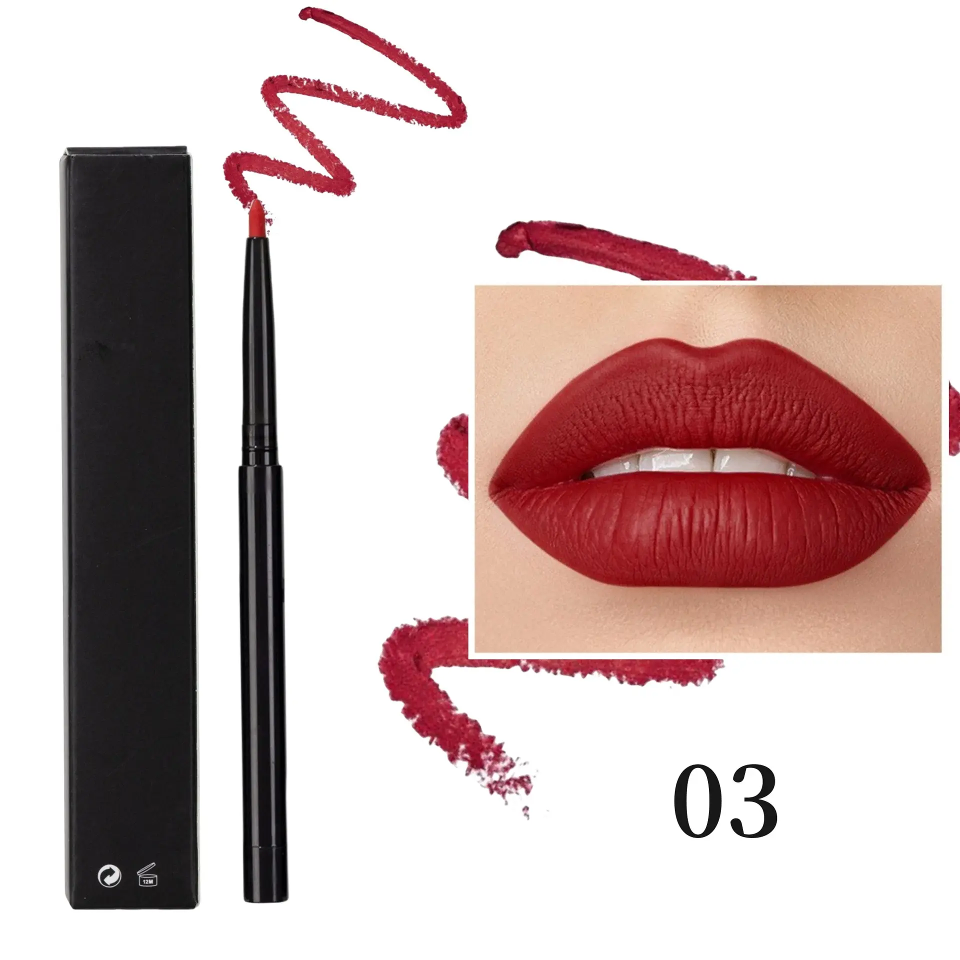Professional Waterproof High Pigment Lasting Private Label Wholesale High Quality Lip Liner Pencil Vegan Cruelty Free Custom