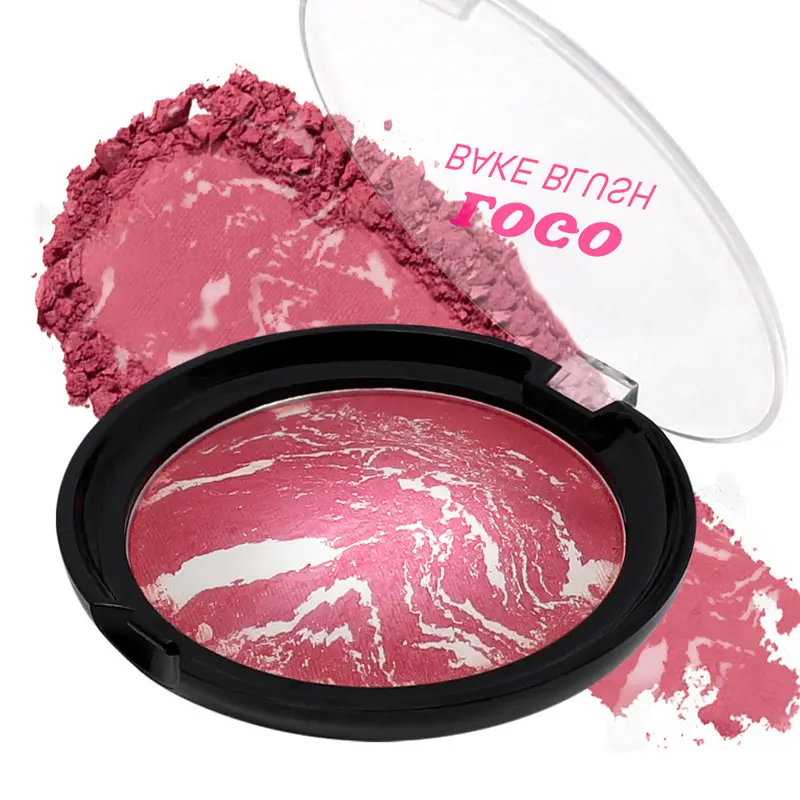 Own logo Brand Vegan Coral Pink Makeup Blush Cream Waterproof Natural Cheek Oil Control Matte Powder Blusher