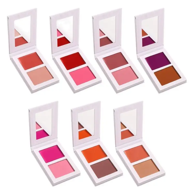 Wholesale Mineral Long Lasting Waterproof Matte Finish Highly Pigmented Face Cheek Pressed Blush Palette for Private Label