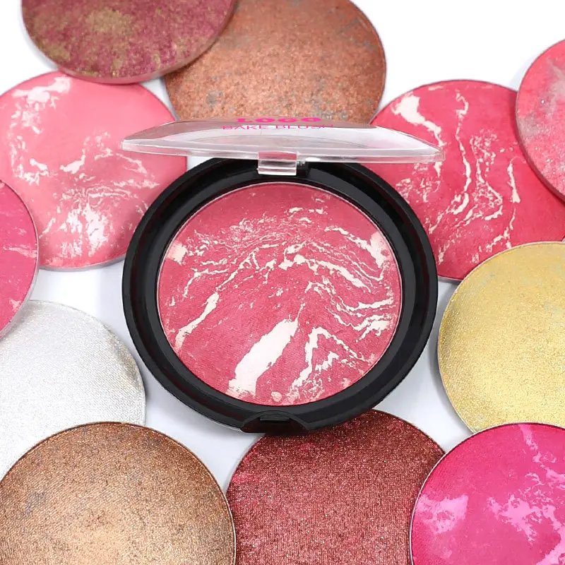 Low MOQ Herbal High Pigment Blush Powder Matte Finish Waterproof for Daily Face Makeup Loose Blush Custom Private Label Soft