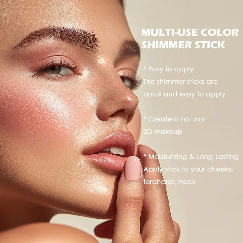 Wholesale Highlighter Stick Makeup No Logo Face Highlighter Blush Stick Contour Bronzer Private Label Highlighter Stick