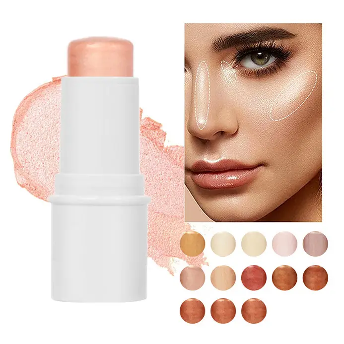 Wholesale Highlighter Stick Makeup No Logo Face Highlighter Blush Stick Contour Bronzer Private Label Highlighter Stick