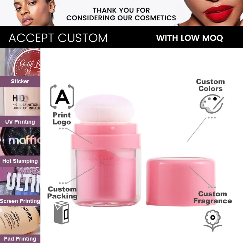 Private Label Chemical Waterproof Matte Finish Long Lasting Blush Powder for Face Blush Setting Powder
