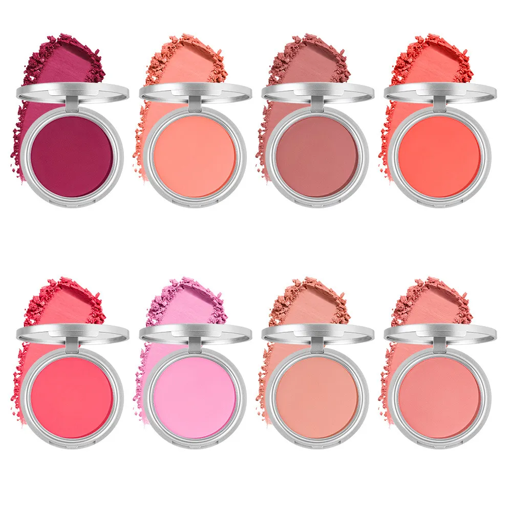 Wholesale Private Label Natural High Pigment Full Coverage Long-Lasting Matte Powder Makeup Blush Palette