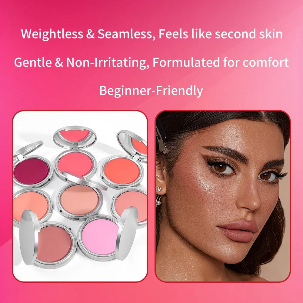 Customize Logo Private Label Cheek Blush High Pigment Makeup Pressed Power Best Selling BlushPalette