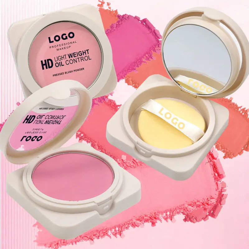 High Quality Blush pink Pressed Powder Private Label 24 Color OEM No Logo Long Lasting Blush Palette Face Makeup