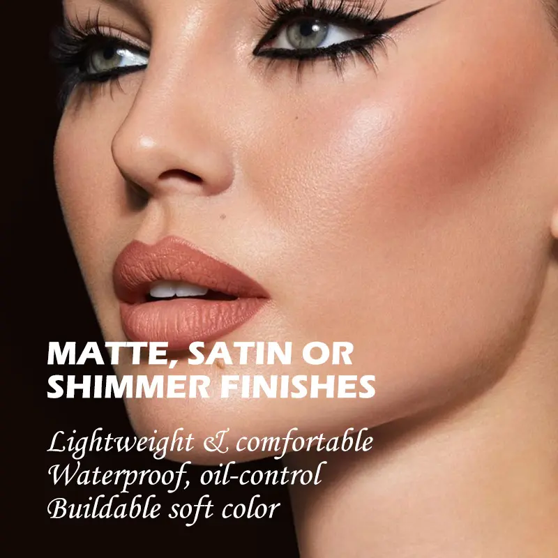 High Quality Blush pink Pressed Powder Private Label 24 Color OEM No Logo Long Lasting Blush Palette Face Makeup