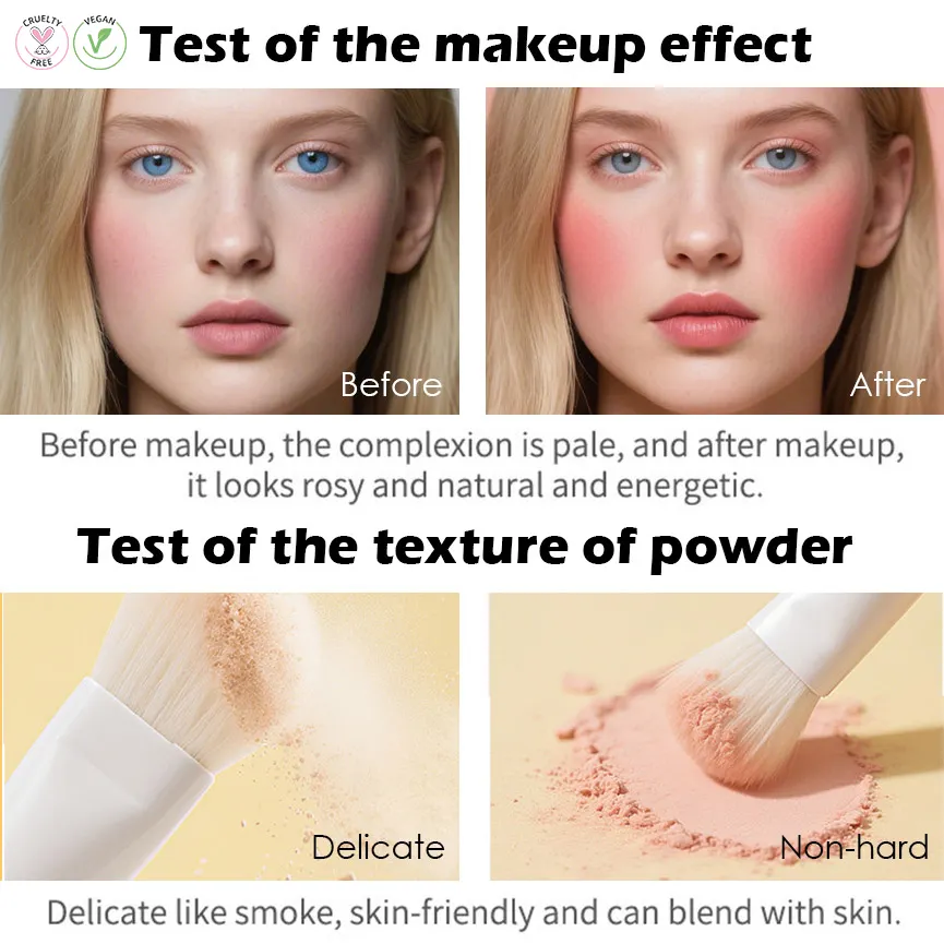 High Quality Blush Makeup Face Cheeks Hot Sales Perfect Cosmetics Women Low MOQ High Pigment Blush Powder