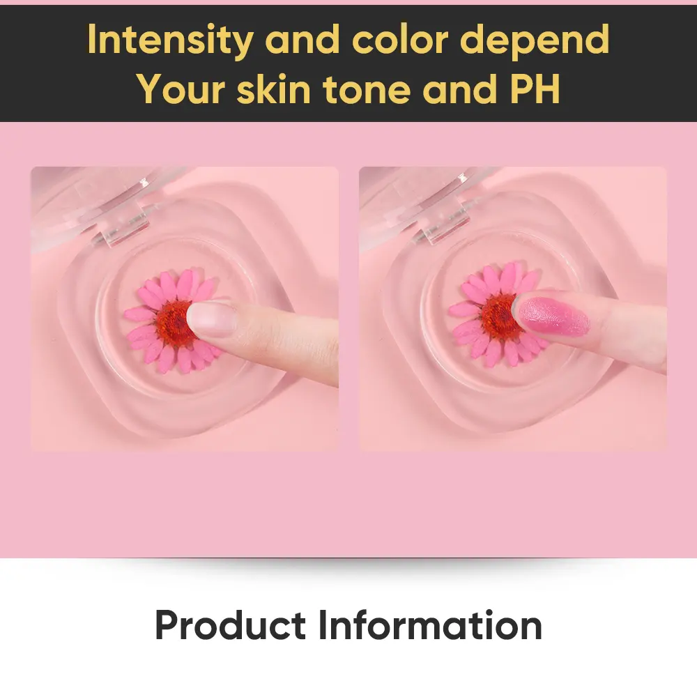 New PH High Pigment Face Check Blush & Lipstick Colors Changing Transparent Moisturizing Cream Cream-Based