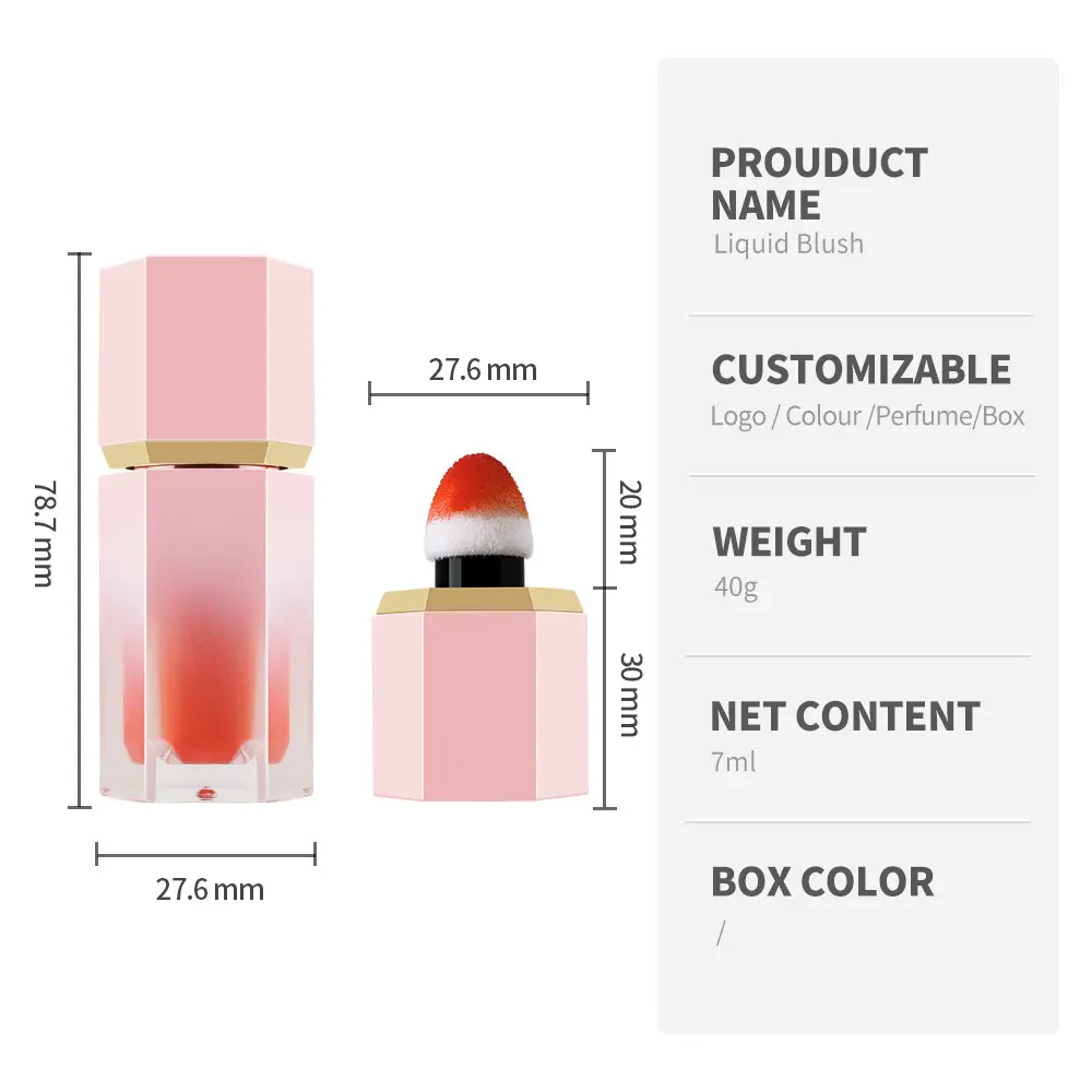 Long Lasting High Quality Custom Logo Luxury Liquid Blush Your Logo Cheeks Natural Blusher