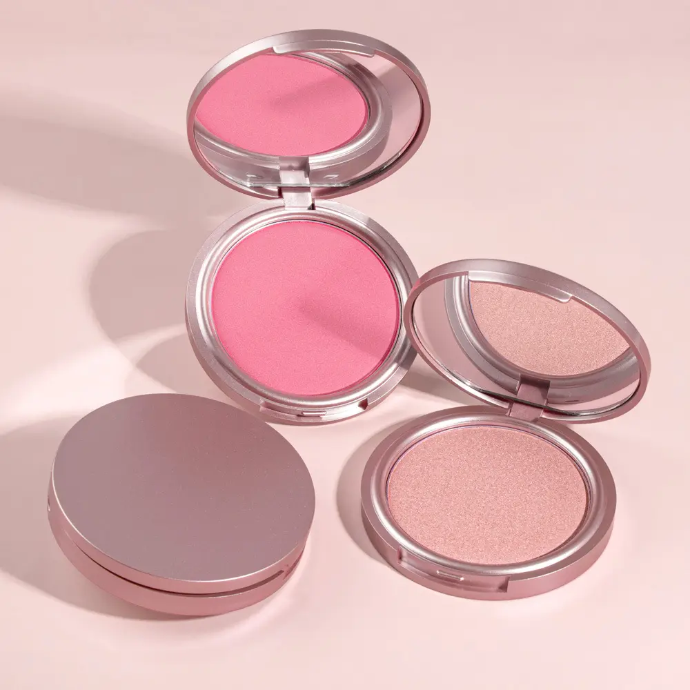 Private Label Highlighter Powder Shimmer Glitter Custom Logo Highlight Makeup Matte Highlight Palette