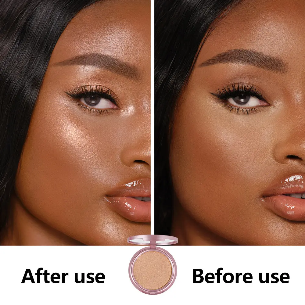 Private Label Highlighter Powder Shimmer Glitter Custom Logo Highlight Makeup Matte Highlight Palette