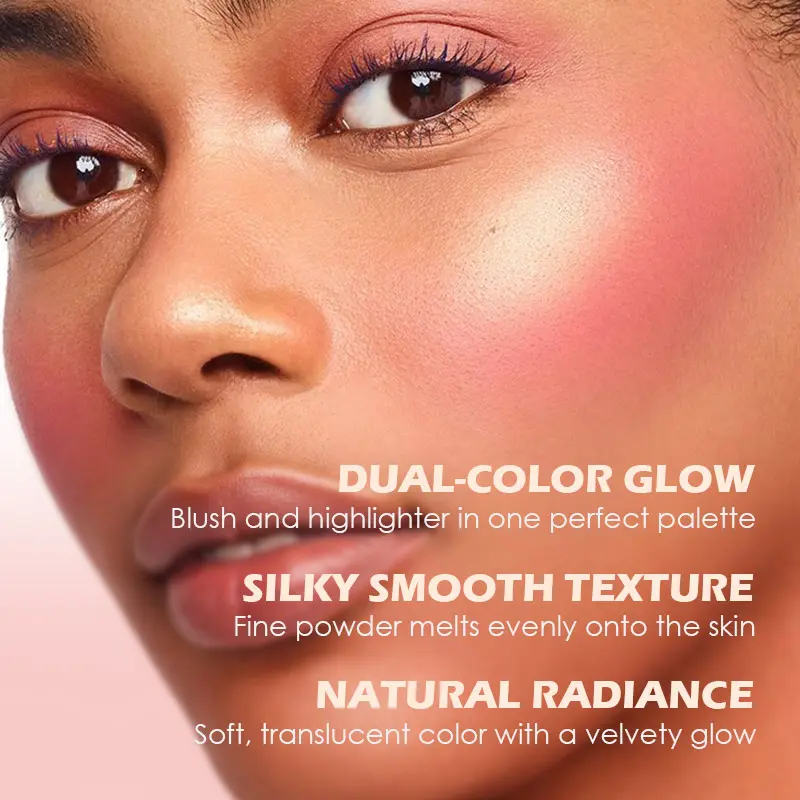 Wholesale Mineral Fair High Pigment Waterproof Matte Long Wear Highlighter Cheek Powder Blush Palette