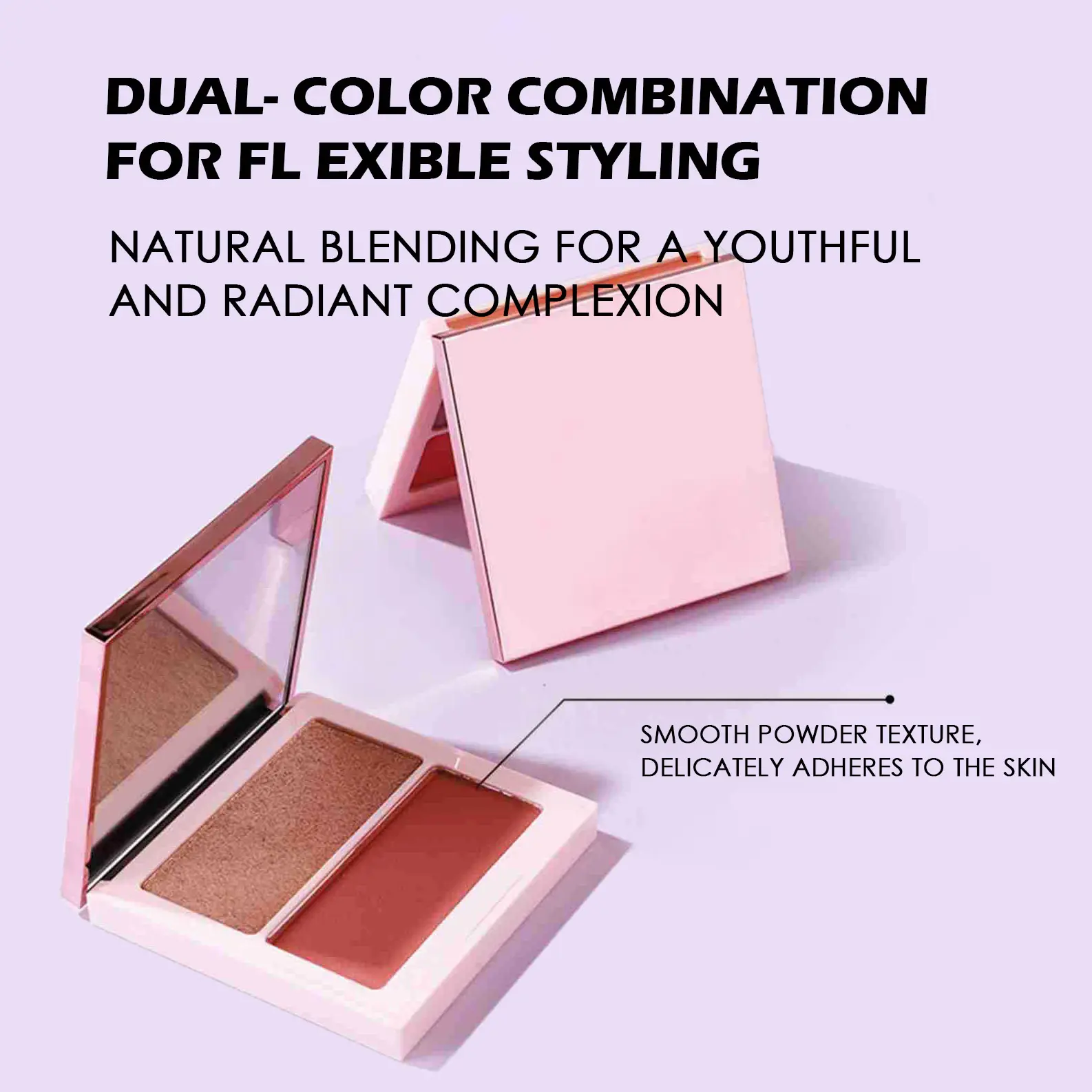 Wholesale Mineral Fair High Pigment Waterproof Matte Long Wear Highlighter Cheek Powder Blush Palette