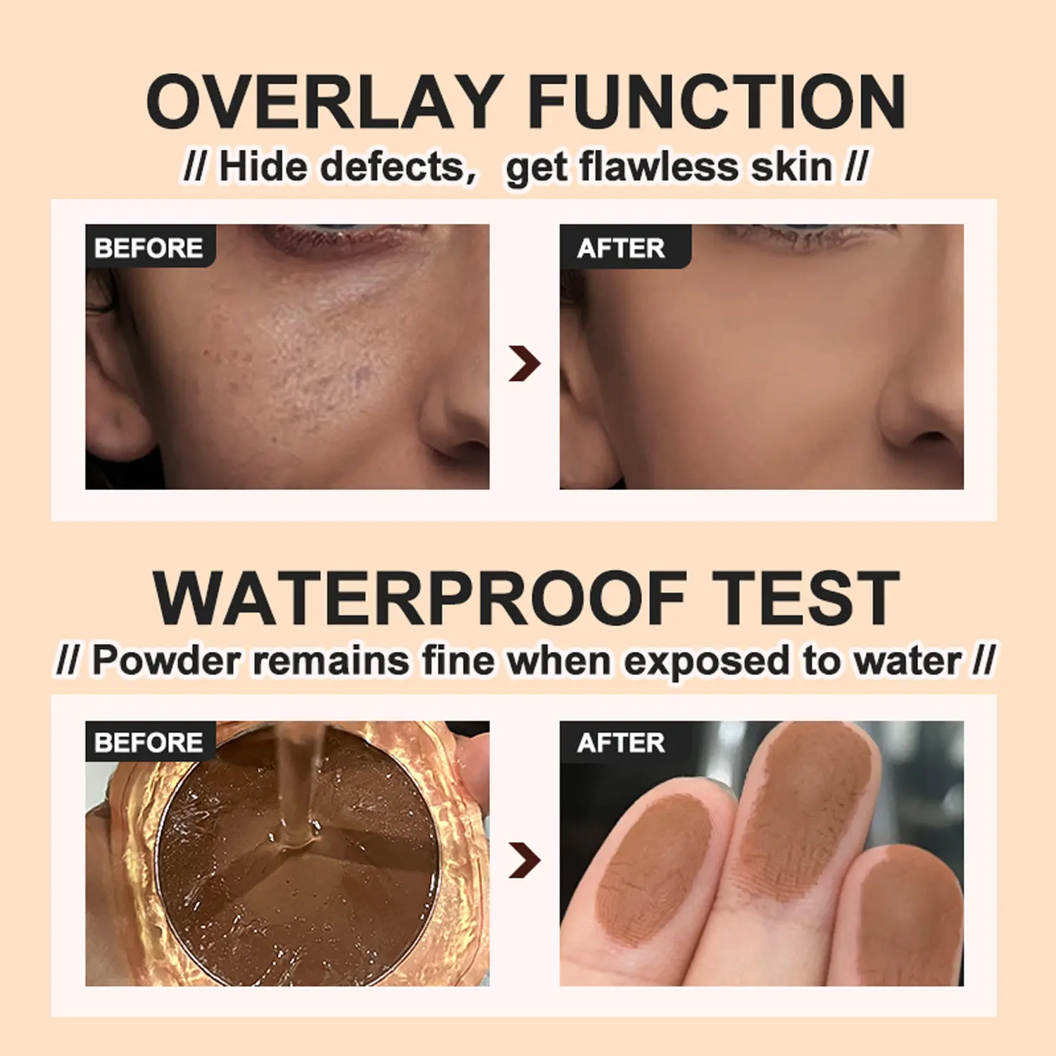 Face Makeup Pressed Contour Powder Custom Private Label Waterproof Mineral Concealer Oil Control Matte Finish Long-Lasting