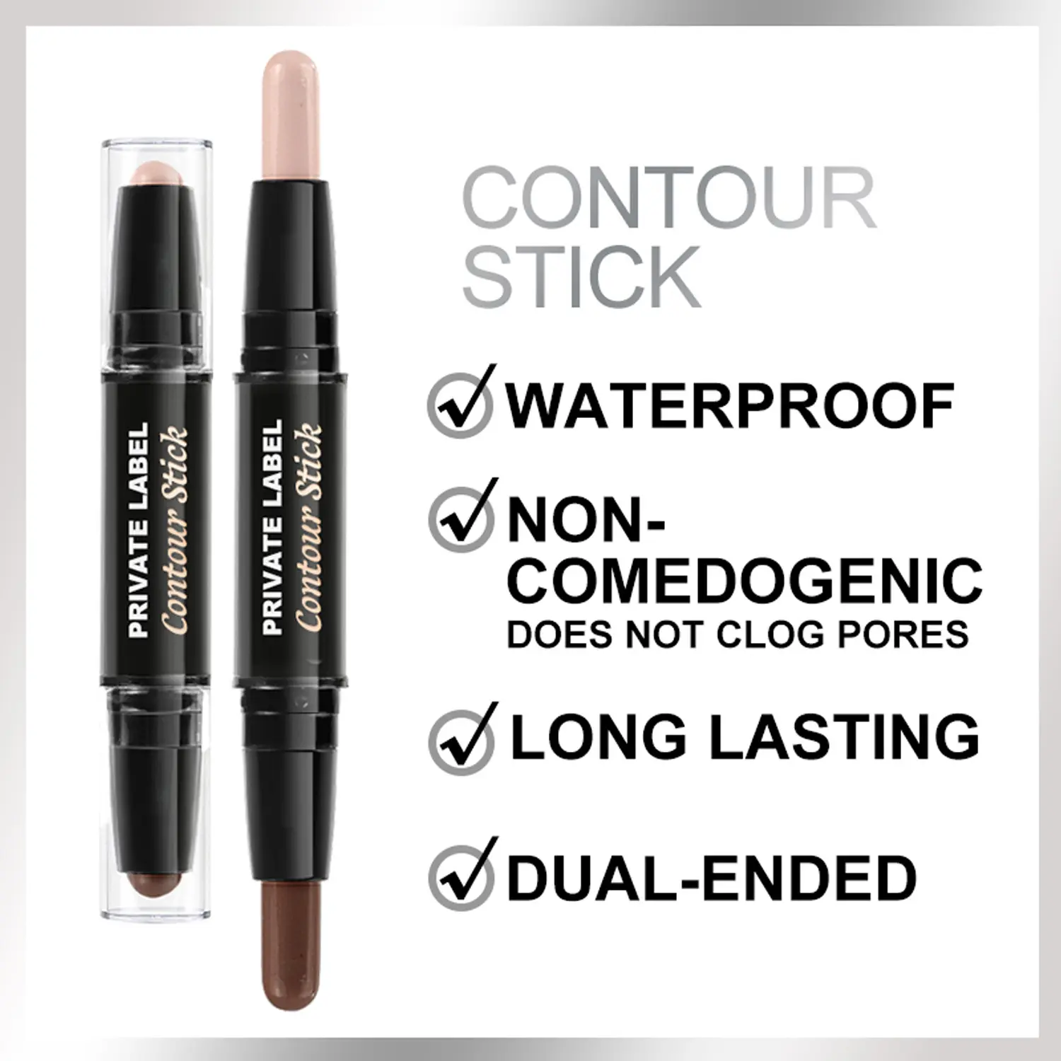 No Logo Make Your Own Cream Contour Stick Private Label Custom Contour Highlighter Set Private Label
