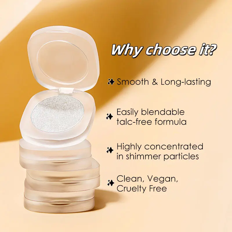 Private Label Cream Mineral Face Makeup Wholesale Highlight High Pigment Long Lasting Custom Highlighter Palette