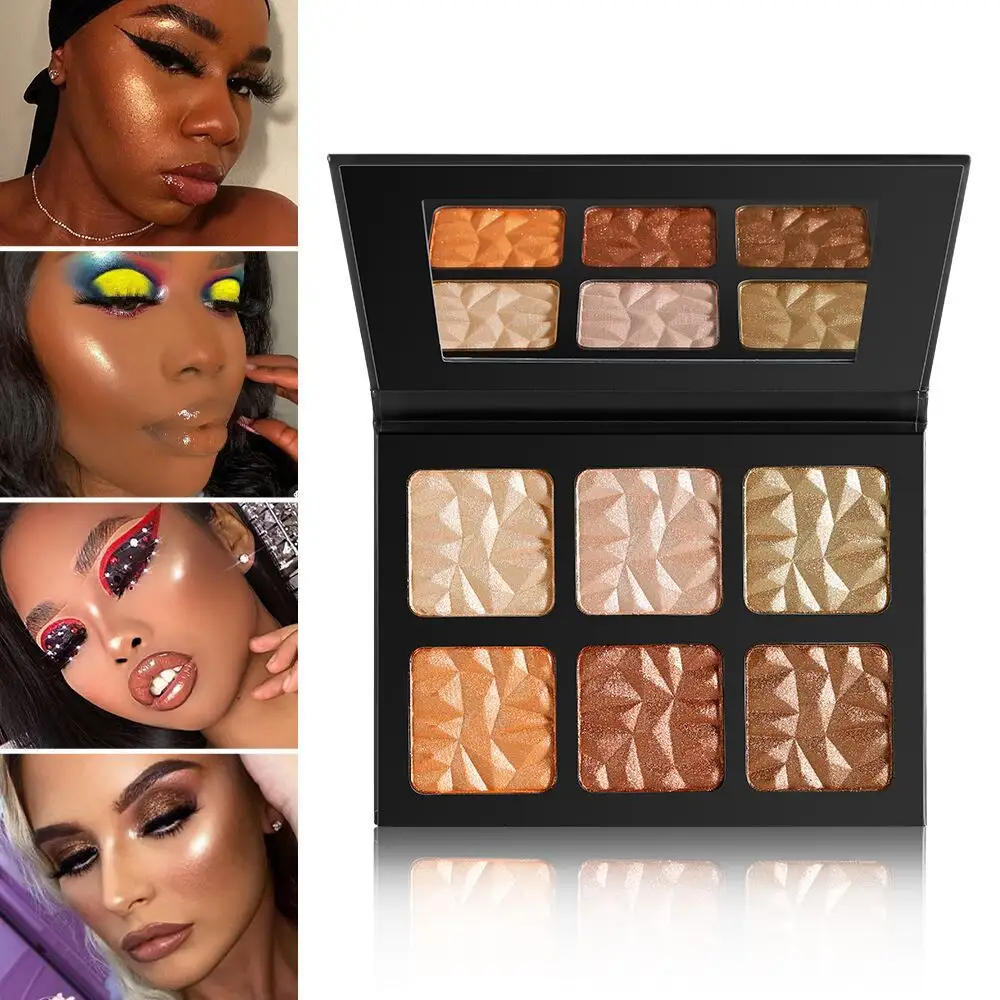 High Quality Long-lasting Cosmetics Highlight Palette Makeup Private Label Diamond Shimmer Body Highlighter Palette