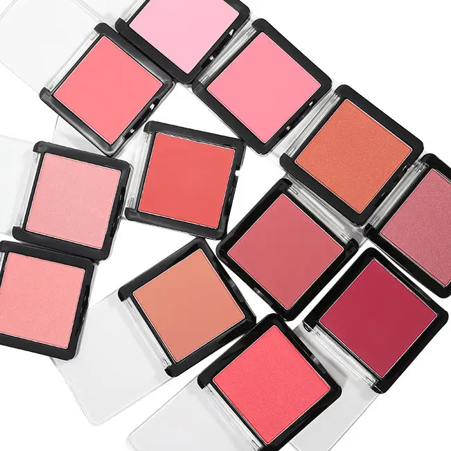 Wholesale 14 Colors Vegan Mineral Blush Powder Matte Finish Private Label Long Lasting Waterproof Face Cosmetics Pink Blush