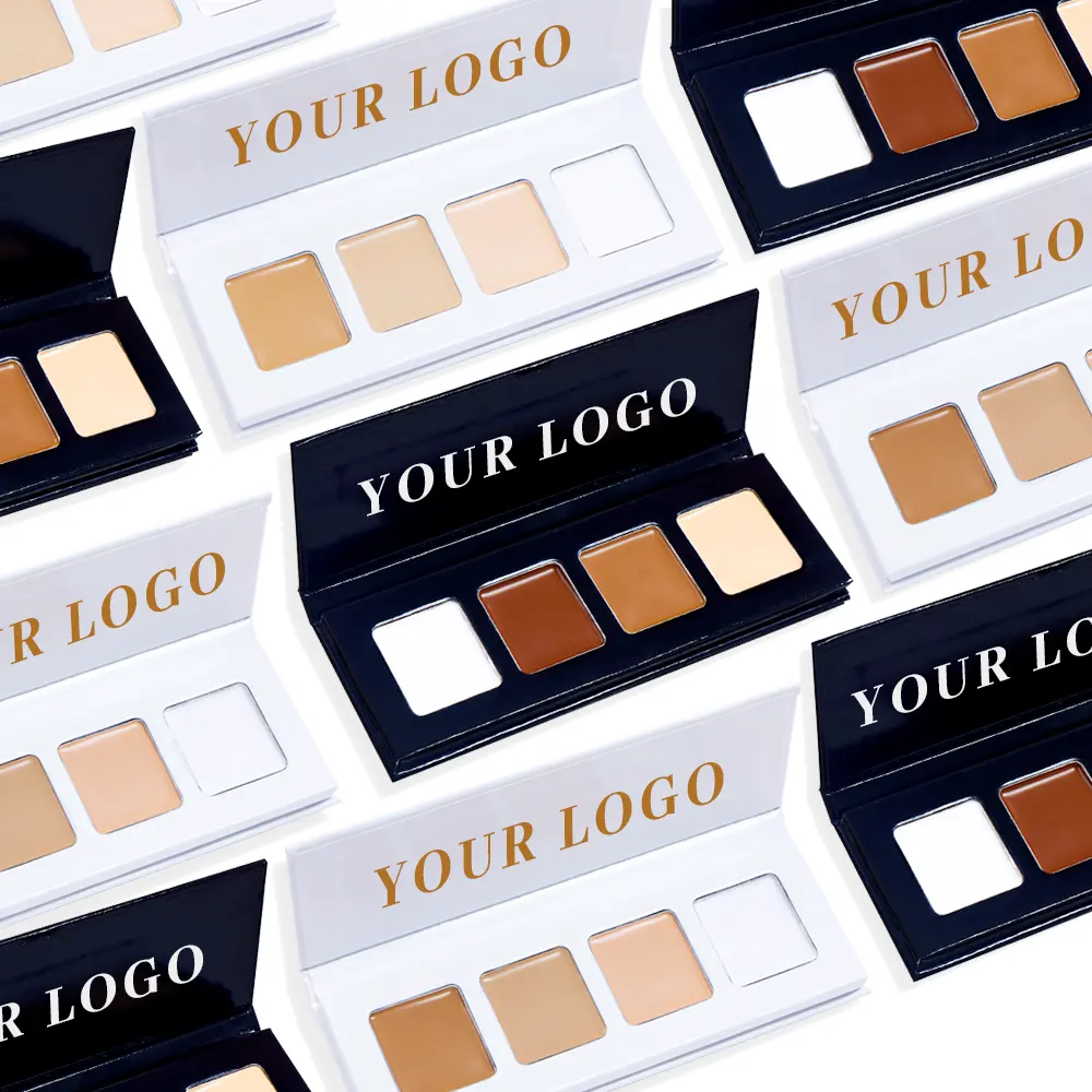 4 Colors Concealer Palette Custom Logo Eye Face Body Makeup Full Coverage Contour Palette Vegan Private Label