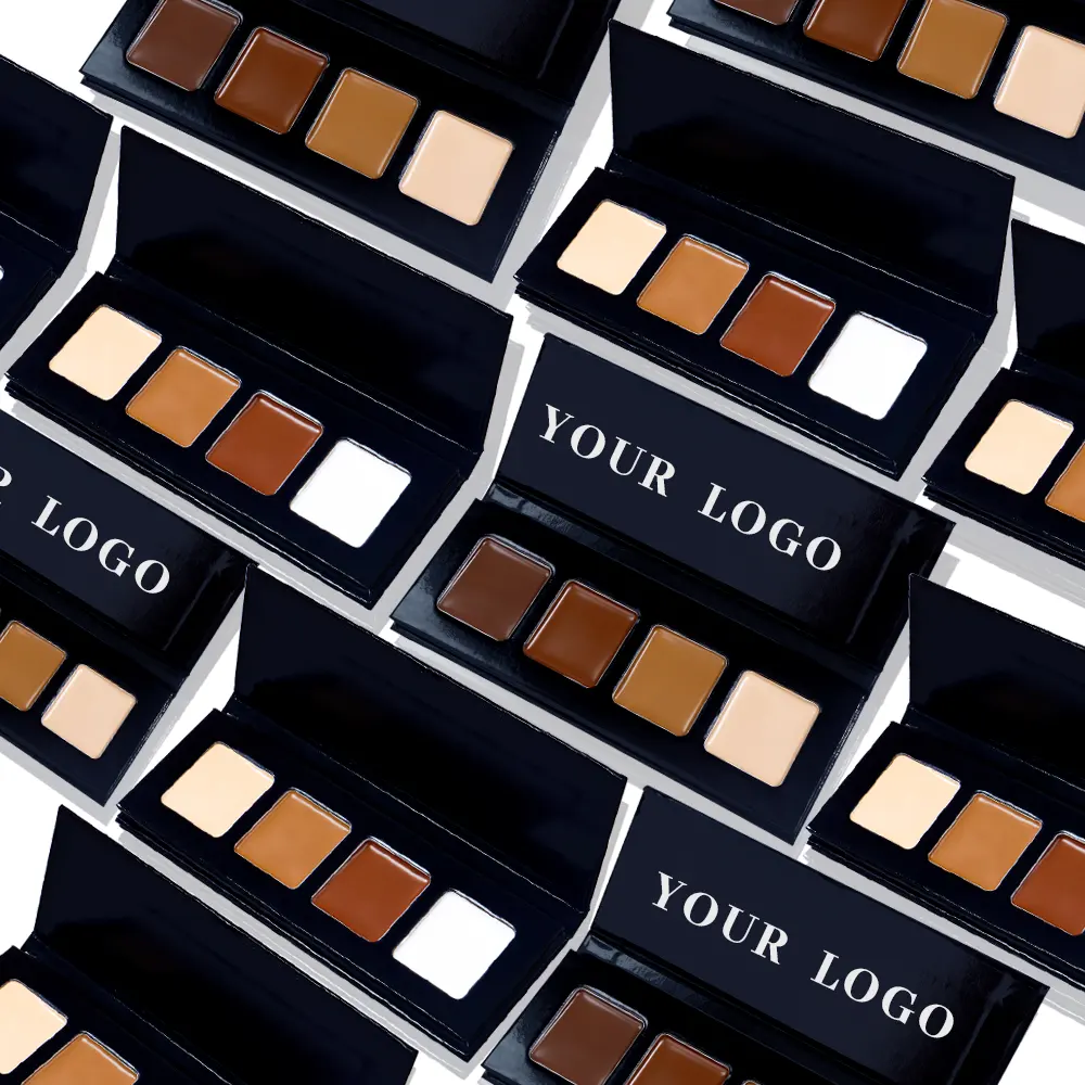 4 Colors Concealer Palette Custom Logo Eye Face Body Makeup Full Coverage Contour Palette Vegan Private Label