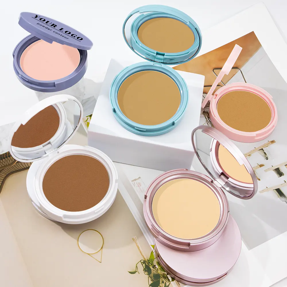 Custom Logo Private Label Cruelty Free Vegan Waterproof Bronzer Powder Cheek Single Smooth Contour Palette High Pigment Bronzer