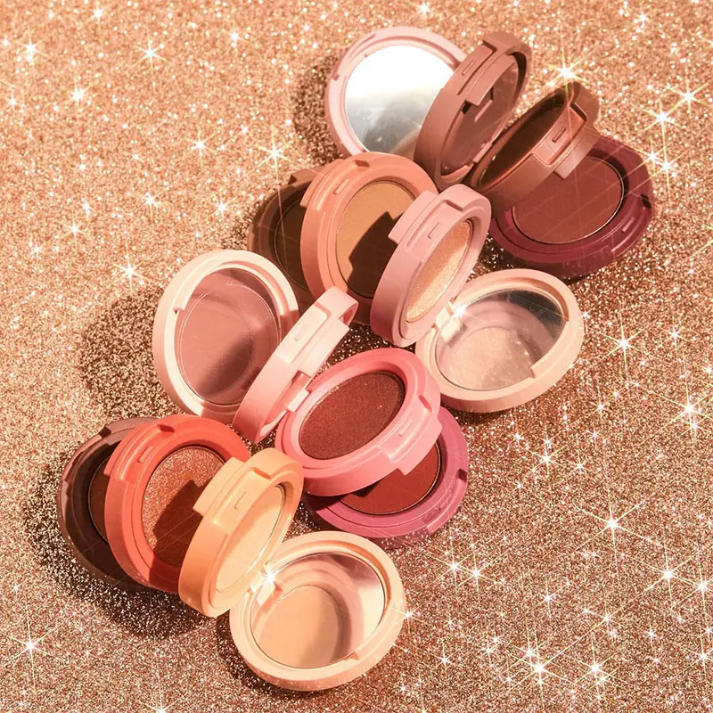 Highlighter Vegan Private Label Cruelty Free Face Contour Cosmetics 3 Colors Pan Blush Palette Set