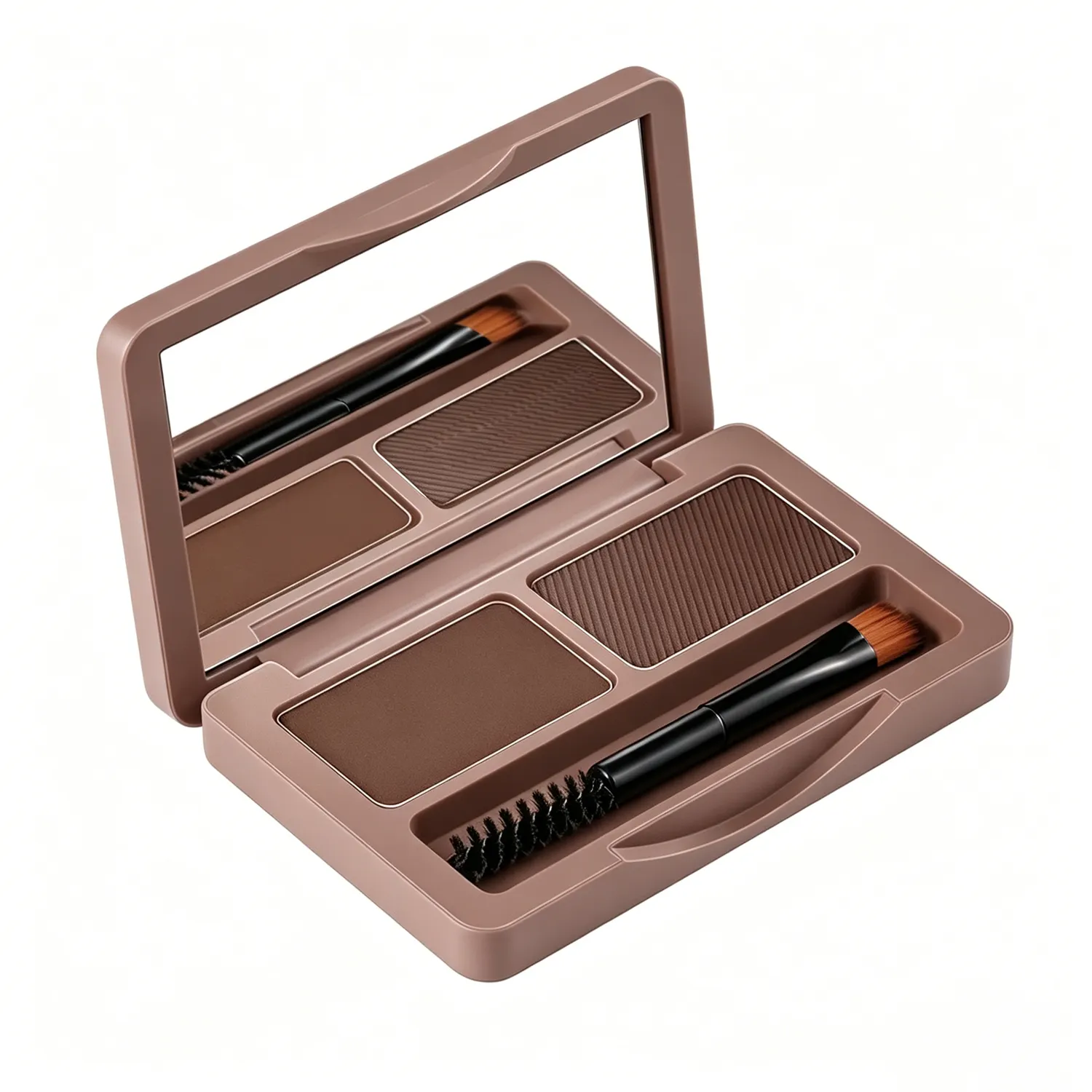 New 2 Colors Eyebrow Powder Pan With Brush Waterproof Long Lasting Natural Eyebrow Powder Shade Palette Cosmetics Eyebrow