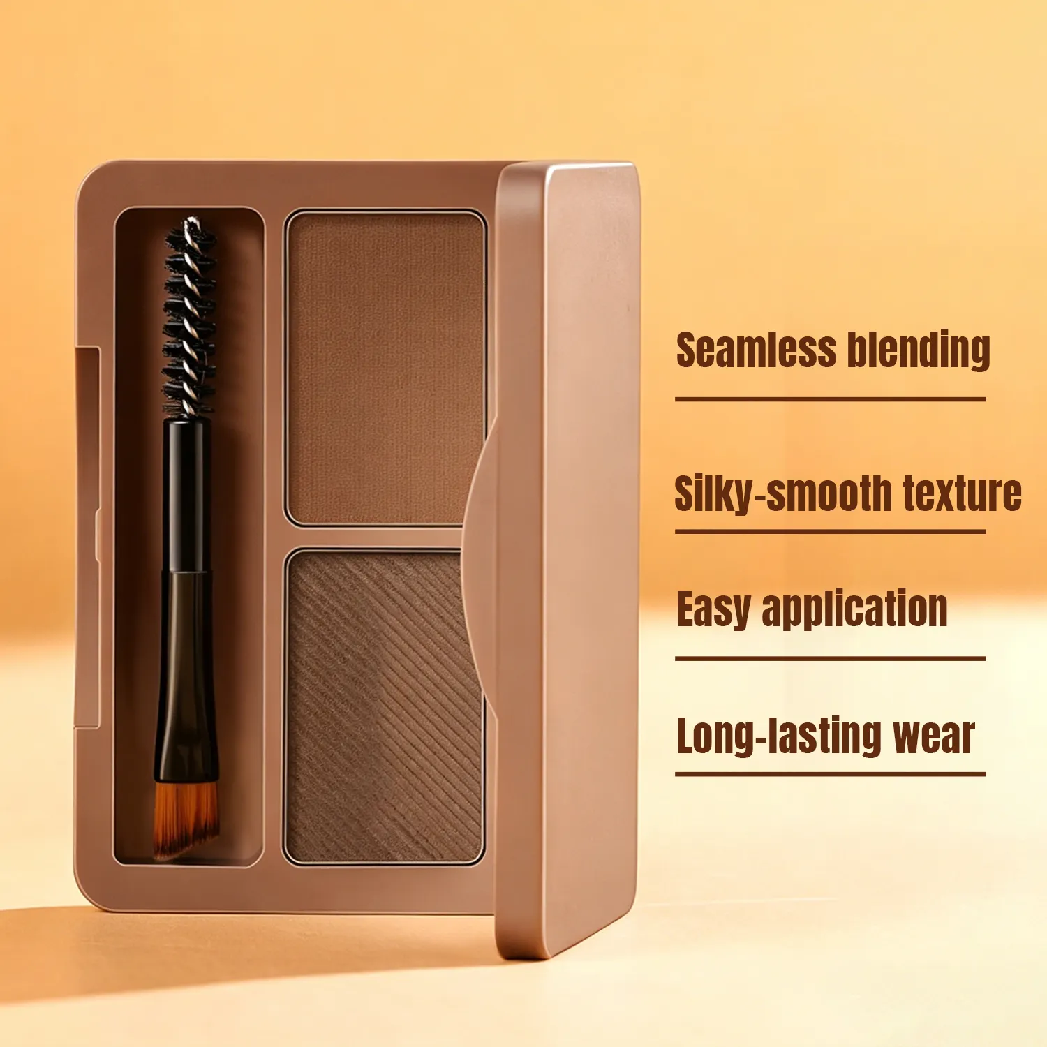 New 2 Colors Eyebrow Powder Pan With Brush Waterproof Long Lasting Natural Eyebrow Powder Shade Palette Cosmetics Eyebrow
