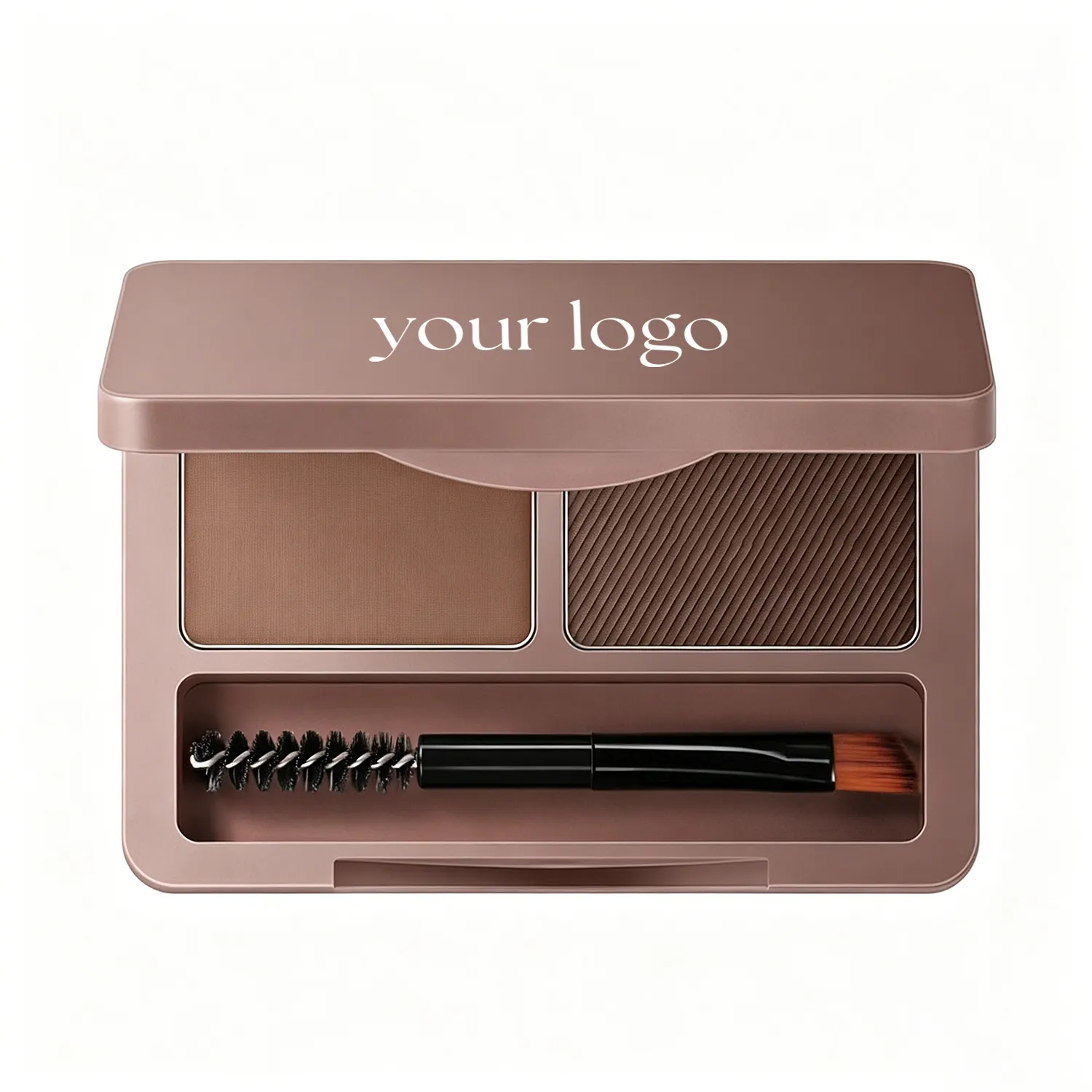 New 2 Colors Eyebrow Powder Pan With Brush Waterproof Long Lasting Natural Eyebrow Powder Shade Palette Cosmetics Eyebrow