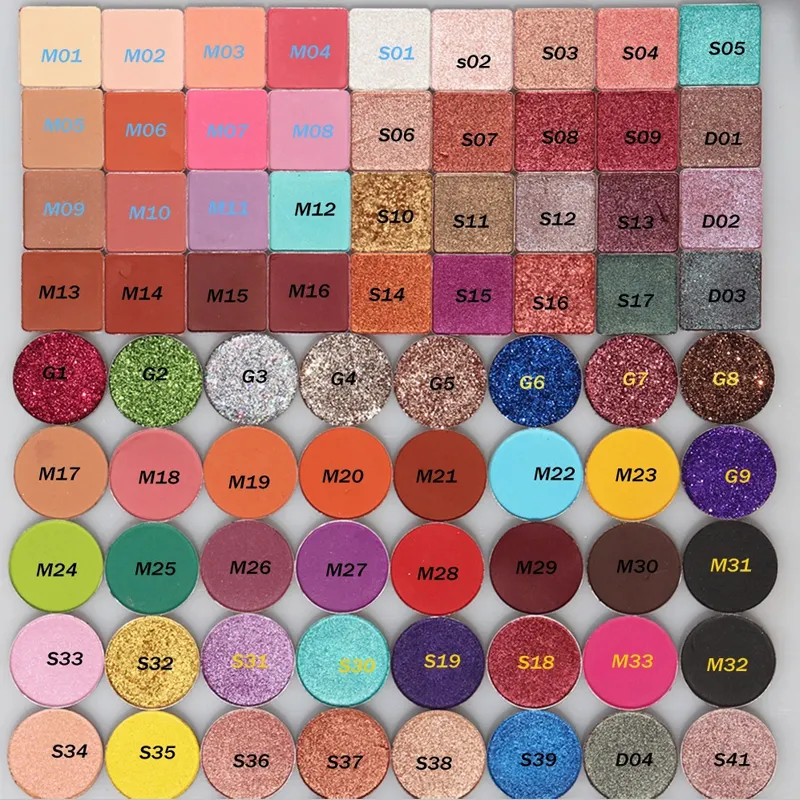 Private Label Matte Pigment Pressed Refillable Talc Free 26mm Manufacturer Vegan Makeup Custom Single Eyeshadow