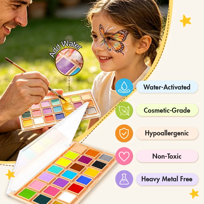 Wholesale 21 Color Professional Face Body Paint Set Hypoallergenic Non Toxic Matte High Pigment One Stroke Coverage