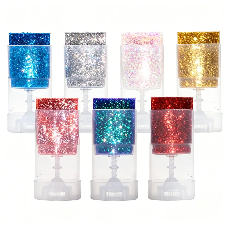 Private Label Chunky Gold Face Hair Face Paint Glitter Stick Wholesale Red White Blue Vegan Makeup Christmas Kid Glitter Stick