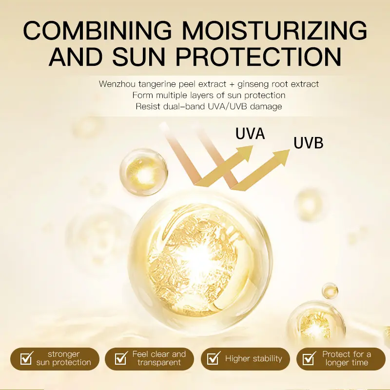 Custom Hydrating Tone-Up Lightweight Non-Greasy Feel SPF50+ Formula Full Sun UV Protection Sunscreen Products