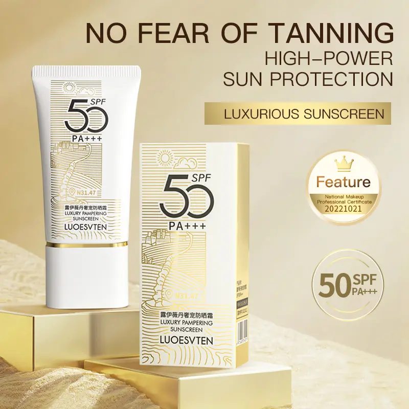 Factory OEM Private Label Body Sun Cream Korean Skin Care Lotion Non-Greasy Whitening Waterproof Spf 50 Sunscreen