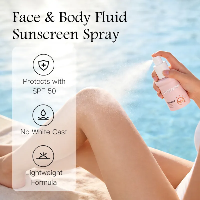 Mild Hydrating Sun Care Moisturizing OEM ODM SPF50 Sunscreen Spray for All Skin Type